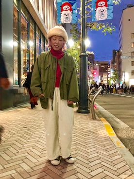 「INVERALLAN（インバーアラン）のアイテム」を使った、yamaayuさん（レディース・151cm）の秋コーディネート