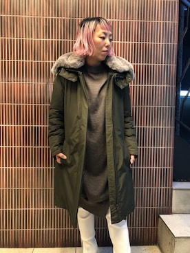 「MANASTASH（マナスタッシュ）のアイテム（レッグウェア）」を使った、yamaayuさん（レディース・151cm）の秋コーディネート