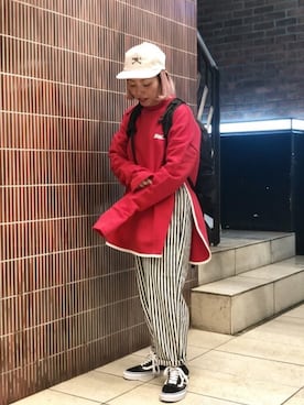 「AlexanderLeeChang（アレキサンダーリーチャン）のアイテム（帽子）」を使った、yamaayuさん（レディース・151cm）の冬コーディネート
