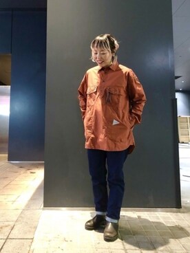 「and wander」｜yamaayuさん（レディース・151cm）の冬コーディネート