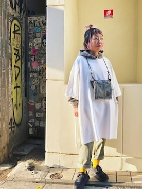 「AlexanderLeeChang（アレキサンダーリーチャン）のアイテム（パンツ）」を使った、yamaayuさん（レディース・151cm）の春コーディネート