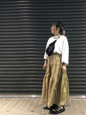 「Gramicci（グラミチ）のアイテム（スカート）」を使った、yamaayuさん（レディース・151cm）の春コーディネート