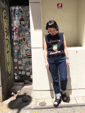 「URVIN（アービン）のアイテム」を使った、yamaayuさん（レディース・151cm）の春コーディネート