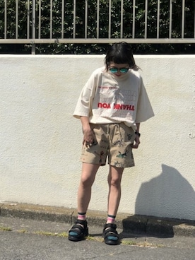 「BEAVER ORIGINAL（ビーバーオリジナル）のアイテム」を使った、yamaayuさん（レディース・151cm）の春コーディネート