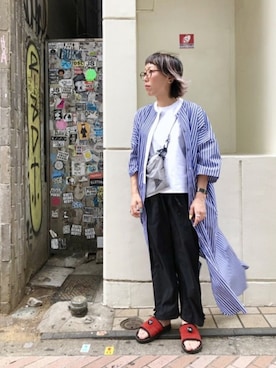 「and wander（アンドワンダー）のアイテム」を使った、yamaayuさん（レディース・151cm）の春コーディネート