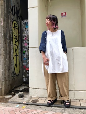 「D.M.G.（ドミンゴ）のアイテム」を使った、yamaayuさん（レディース・150cm）の夏コーディネート