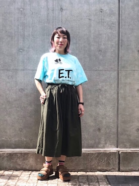 「SHAKA（シャカ）のアイテム」を使った、yamaayuさん（レディース・151cm）の夏コーディネート