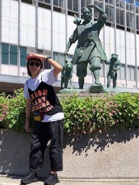 「IZIPIZI（イジピジ）のアイテム」を使った、yamaayuさん（レディース・151cm）の夏コーディネート