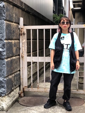 「IZIPIZI（イジピジ）のアイテム」を使った、yamaayuさん（レディース・151cm）の夏コーディネート