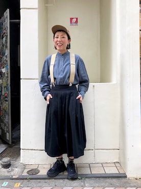 「GRANDMA MAMA DAUGHTER（グランマママドーター）のアイテム」を使った、yamaayuさん（レディース・151cm）の秋コーディネート