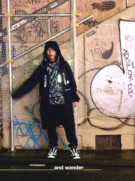 「and wander（アンドワンダー）のアイテム（パンツ）」を使った、yamaayuさん（レディース・151cm）の秋コーディネート