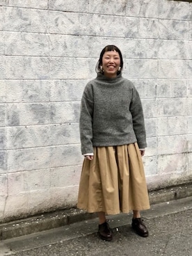 「GRANDMA MAMA DAUGHTER（グランマママドーター）のアイテム」を使った、yamaayuさん（レディース・151cm）の秋コーディネート