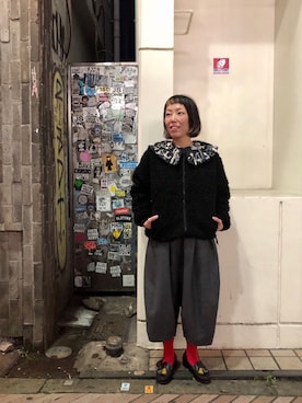 「BEAVER（ビーバー）のアイテム（ブルゾン）」を使った、yamaayuさん（レディース・151cm）の秋コーディネート