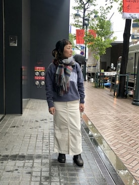 「TWEED MILL（ツイードミル）のアイテム」を使った、yamaayuさん（レディース・151cm）の秋コーディネート