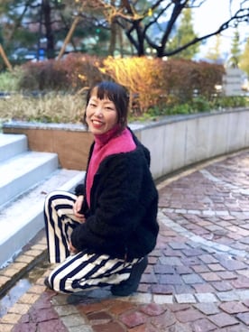 「INVERALLAN（インバーアラン）のアイテム」を使った、yamaayuさん（レディース・151cm）の冬コーディネート