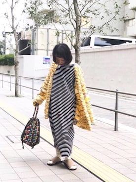「ボーダーワンピース」｜yamaayuさん（レディース・151cm）の冬コーディネート