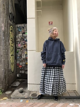 「CAL O LINE（キャルオーライン）のアイテム」を使った、yamaayuさん（レディース・151cm）の冬コーディネート