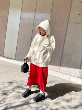 「MANASTASH（マナスタッシュ）のアイテム（バッグ）」を使った、yamaayuさん（レディース・151cm）の冬コーディネート