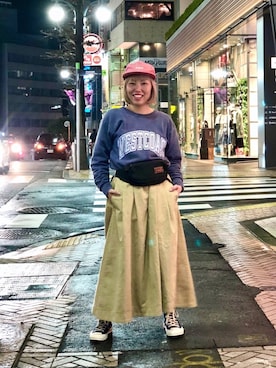 「MYSTERY RANCH（ミステリーランチ）のアイテム（バッグ）」を使った、yamaayuさん（レディース・151cm）の冬コーディネート