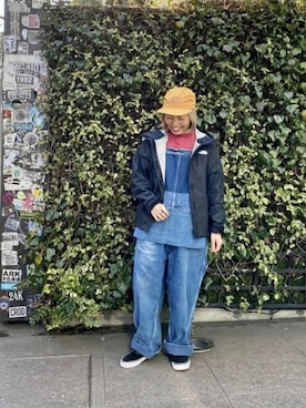 「POLeR OUTDOOR STUFF（ポーラーアウトドアスタッフ）のアイテム」を使った、yamaayuさん（レディース・151cm）の春コーディネート