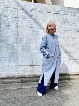 「and wander（アンドワンダー）のアイテム（ワンピース/ドレス）」を使った、yamaayuさん（レディース・151cm）の春コーディネート