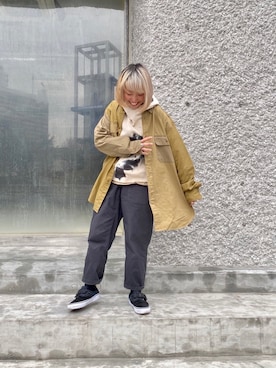 「BEAVER ORIGINAL（ビーバーオリジナル）のアイテム」を使った、yamaayuさん（レディース・151cm）の春コーディネート