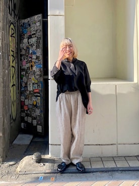 「mizuiroind（ミズイロインド）のアイテム」を使った、yamaayuさん（レディース・151cm）の春コーディネート