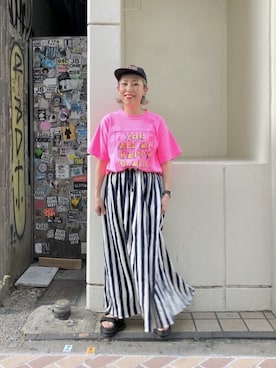 「FUNG（ファング）のアイテム」を使った、yamaayuさん（レディース・151cm）の春コーディネート