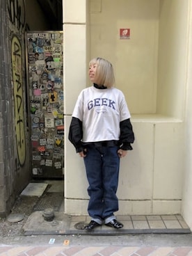 「URVIN（アービン）のアイテム」を使った、yamaayuさん（レディース・151cm）の春コーディネート