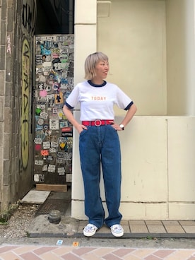 「TOPO DESIGNS（トポデザインズ）のアイテム」を使った、yamaayuさん（レディース・151cm）の春コーディネート