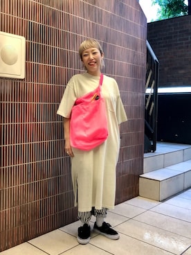「AlexanderLeeChang（アレキサンダーリーチャン）のアイテム（レッグウェア）」を使った、yamaayuさん（レディース・151cm）の夏コーディネート