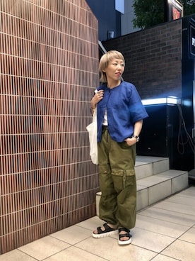 「TIGRE BROCANTE（ティグルブロカンテ）のアイテム（ブルゾン）」を使った、yamaayuさん（レディース・151cm）の夏コーディネート