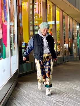 「SKOOKUM（スクーカム）のアイテム（ブルゾン）」を使った、yamaayuさん（レディース・151cm）の冬コーディネート