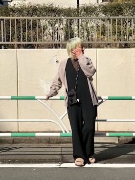 「MANASTASH（マナスタッシュ）のアイテム（オールインワン・サロペット）」を使った、yamaayuさん（レディース・151cm）の冬コーディネート