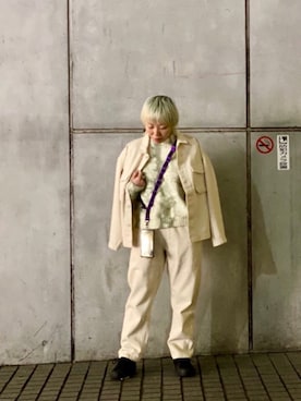 「MANASTASH（マナスタッシュ）のアイテム（PC・スマホグッズ/家電）」を使った、yamaayuさん（レディース・151cm）の冬コーディネート