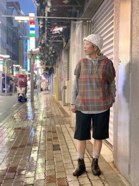 「PENDLETON（ペンドルトン）のアイテム（トップス）」を使った、yamaayuさん（レディース・151cm）の春コーディネート