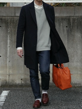 「A.P.C.（アーペーセー）のアイテム（その他アウター）」を使った、mskさん（メンズ・178cm）の秋コーディネート