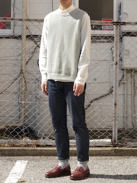 「A.P.C.（アーペーセー）のアイテム（その他シューズ）」を使った、mskさん（メンズ・178cm）の春コーディネート