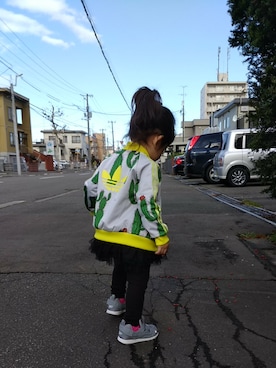 「アイテム（ジャージ）」を使った、U.T.Aさん（キッズ・90cm）の秋コーディネート