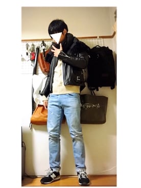 pelotaさん（メンズ・184cm）の冬コーディネート