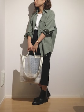 「BEAMS（ビームス）のアイテム（レインシューズ）」を使った、chiakiさん（レディース・155cm）の夏コーディネート