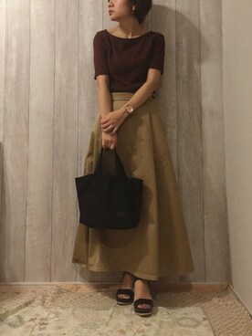 「CASTELLER（カステリェール）のアイテム」を使った、chiakiさん（レディース・155cm）の夏コーディネート