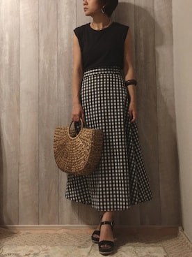 「CASTELLER（カステリェール）のアイテム」を使った、chiakiさん（レディース・155cm）の夏コーディネート