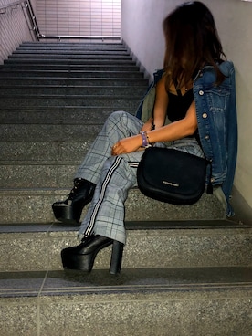 「EMODA（エモダ）のアイテム（スラックス）」を使った、HKさん（レディース・160cm）の秋コーディネート