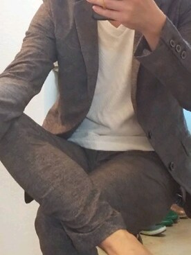 「MK MICHEL KLEIN HOMME （エムケーミッシェルクランオム）のアイテム（ジャケット/アウター）」を使った、MKhomme ららぽーと船橋さん（メンズ・171cm）の春コーディネート