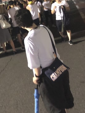 「Champion（チャンピオン）のアイテム（ボディバッグ/ウエストポーチ）」を使った、Lokiさん（メンズ・163cm）の夏コーディネート