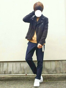 「SPINNS（スピンズ）のアイテム（スウェット）」を使った、こーせ︎︎︎︎︎︎︎︎さん（メンズ・169cm）の春コーディネート