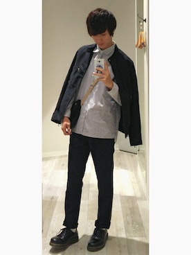 「URBAN RESEARCH（アーバンリサーチ）のアイテム（スラックス）」を使った、こーせ︎︎︎︎︎︎︎︎さん（メンズ・169cm）の秋コーディネート