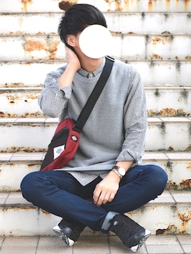 「Right-on（ライトオン）のアイテム」を使った、こーせ︎︎︎︎︎︎︎︎さん（メンズ・169cm）の春コーディネート
