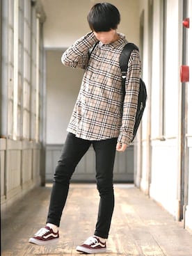 「H&M（エイチ・アンド・エム）のアイテム（パンツ）」を使った、こーせ︎︎︎︎︎︎︎︎さん（メンズ・169cm）の春コーディネート